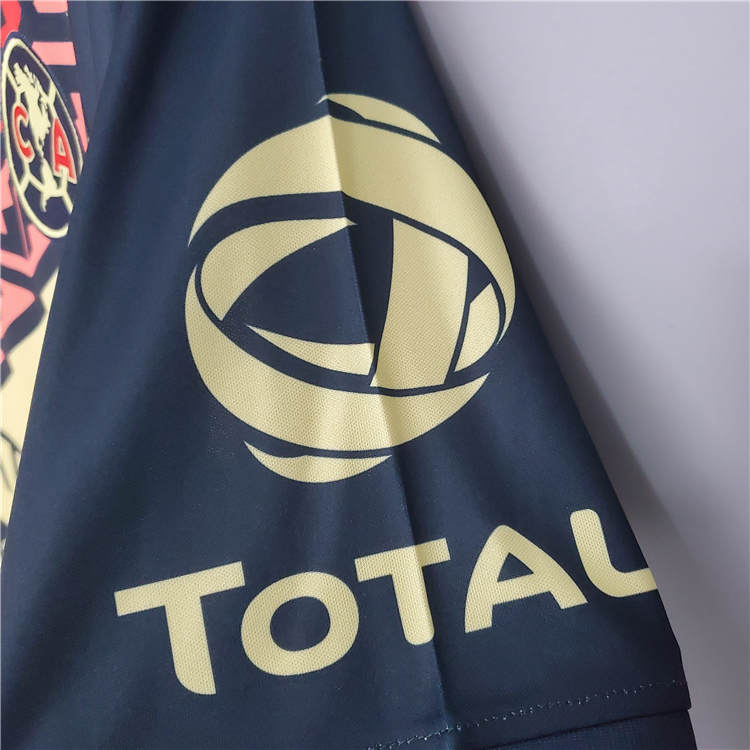 Club America Soccer Jersey 21-22 Home Yellow Football Shirt - Click Image to Close